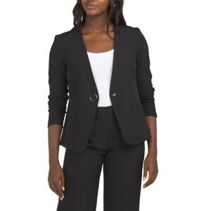 ELIE BY ELIE TAHARI Black Collarless Blazer